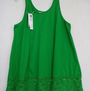 Kelly Green Sleeveless Top sz 1x